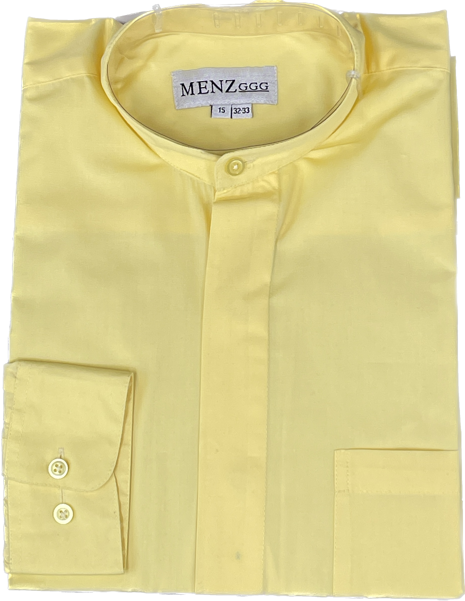 Non-Collar Convertible Shirt-Yellow NCCS-Yellow